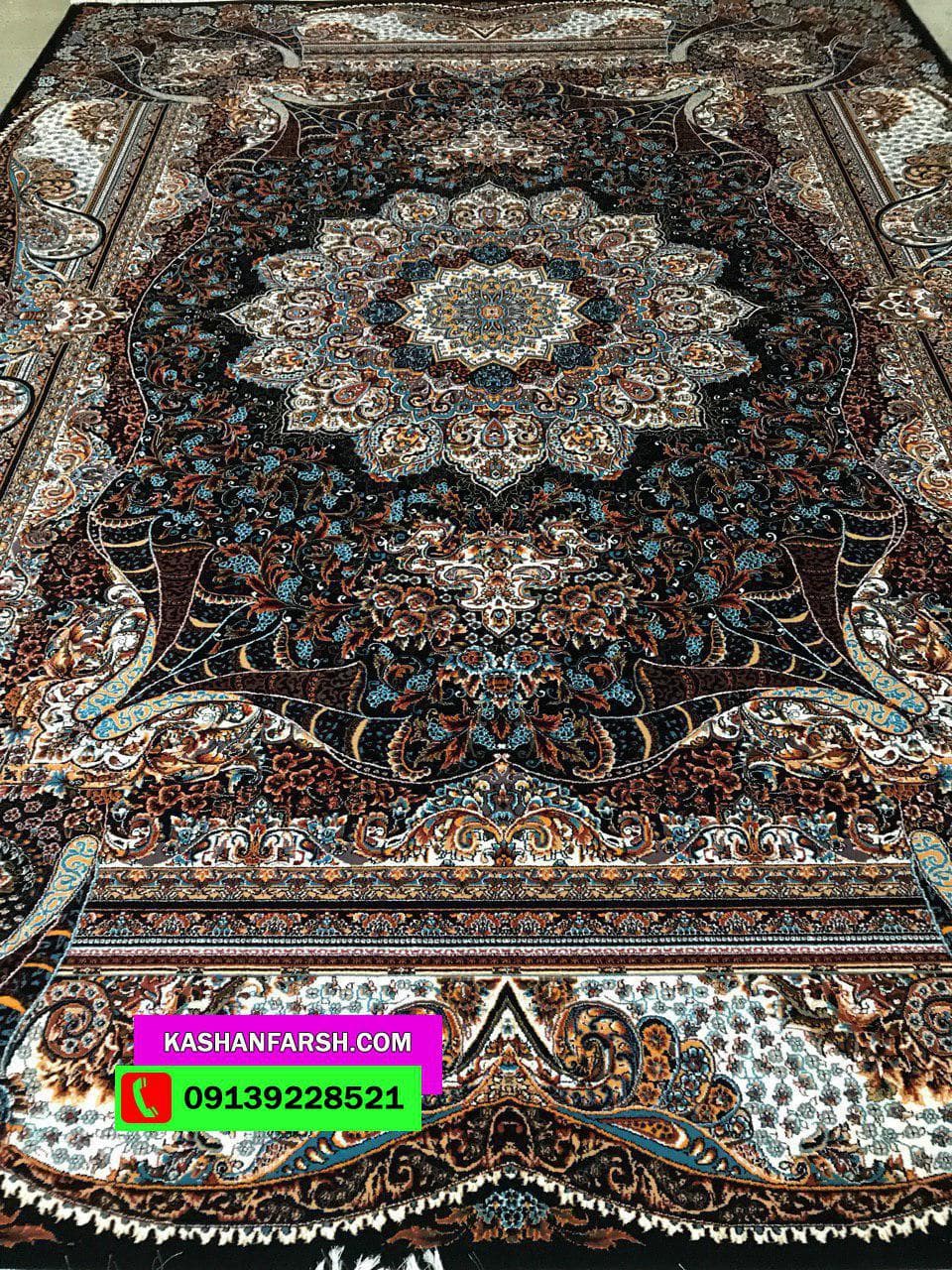 تصویر فرش ماشینی کاشان طرح فاخر طرح 700 شانه — نمای 1