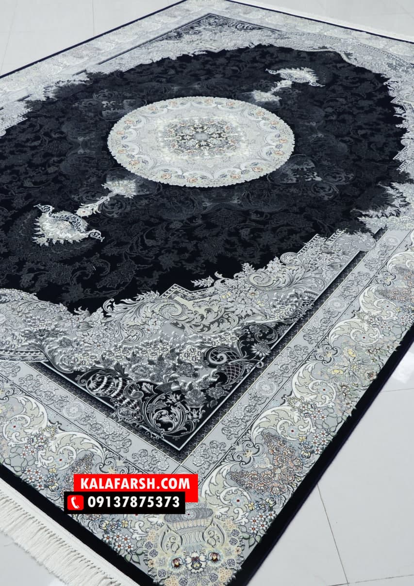 تصویر فرش ماشینی کاشان طرح ازمیر 1200 شانه — نمای 1